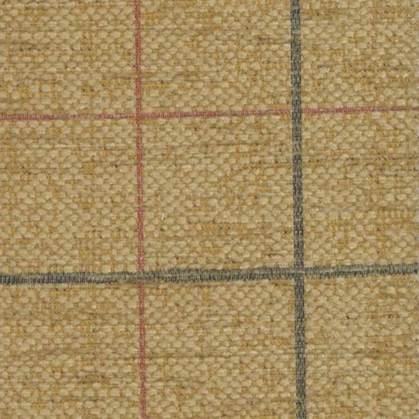 Maida Vale Check Gold Upholstery Fabric - SR14651