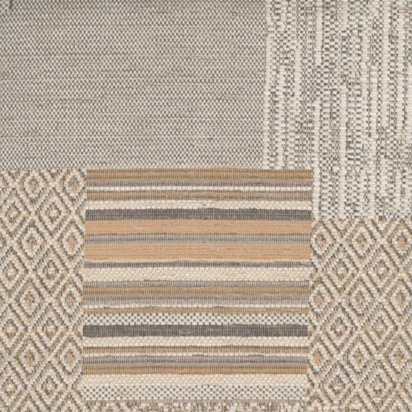 Maida Vale Patchwork Stone Upholstery Fabric - SR14660