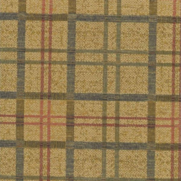Maida Vale Plaid Gold Upholstery Fabric - SR14671