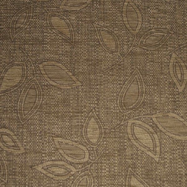 Kilburn Leaf Latte Fabric - SR12972 Ross Fabrics