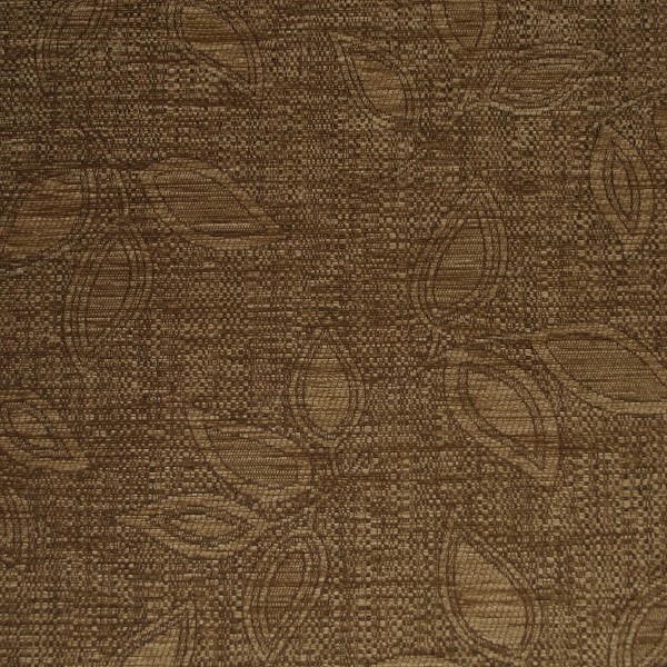 Kilburn Leaf Cocoa Fabric - SR12977 Ross Fabrics