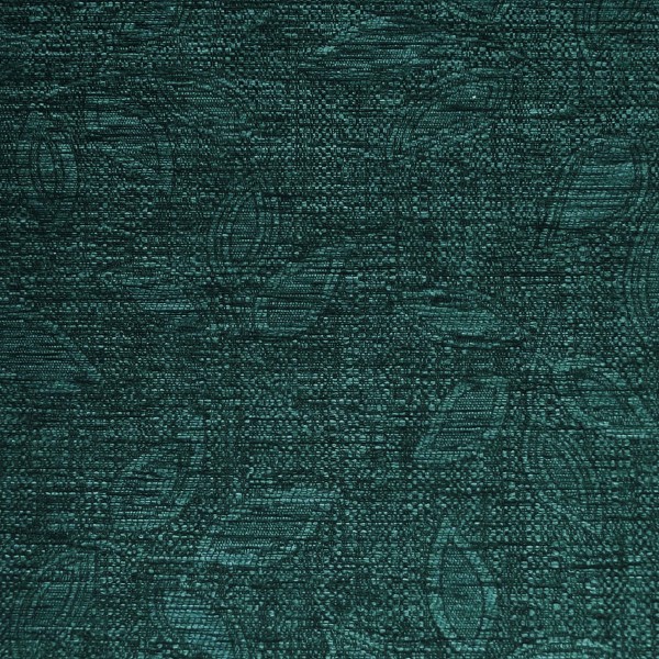 Kilburn Leaf Teal Upholstery Fabric - SR12979