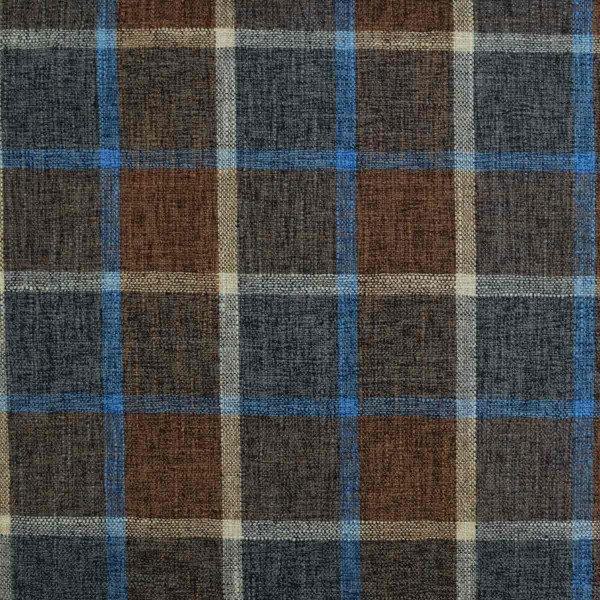 Beaumont Check Pattern Saddle Upholstery Fabric