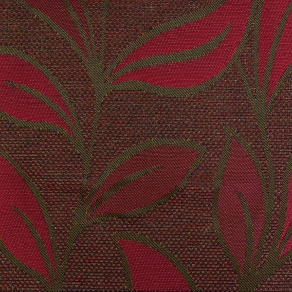 Dundel Floral Petals Claret Upholstery Fabric
