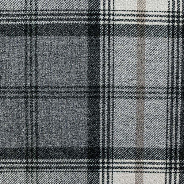 Sophie Check Zinc Fabric | Beaumont Fabrics