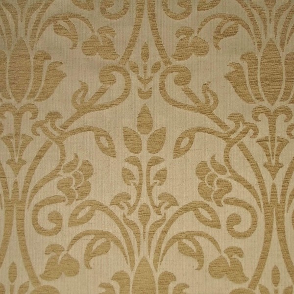 Woburn Medallion Gold Upholstery Fabric - SR17050