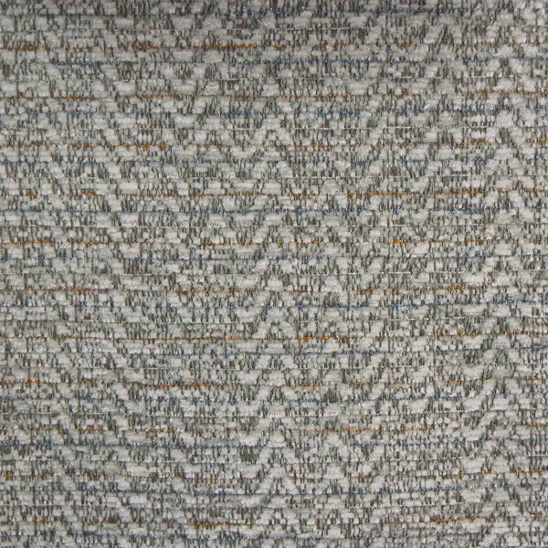 Cromwell Herringbone Silver Upholstery Fabric - SR14736