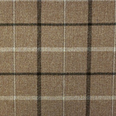 Sophie Tartan Chocolate Upholstery Fabric