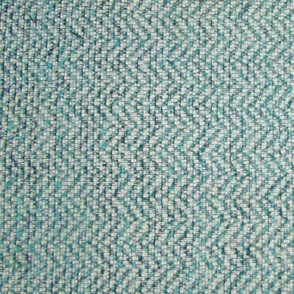 Perth Herringbone Duck Egg Upholstery Fabric - SR13667