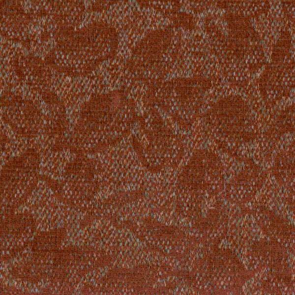 Bergamo Floral Terracotta Upholstery Fabric - BER3344