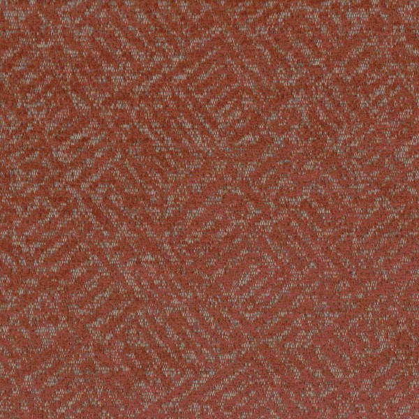 Bergamo Crosshatch Terracotta Upholstery Fabric - BER3356