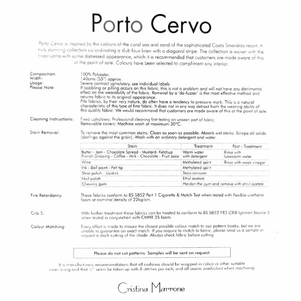 Porto Cervo Indigo Plain Fabric - POR3175