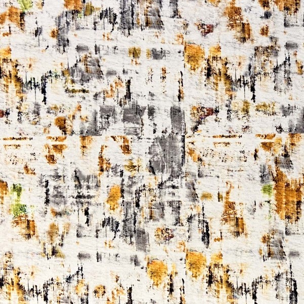Maestro Kadinsky Gold Abstract Velvet Fabric - MAE3373 Cristina Marrone