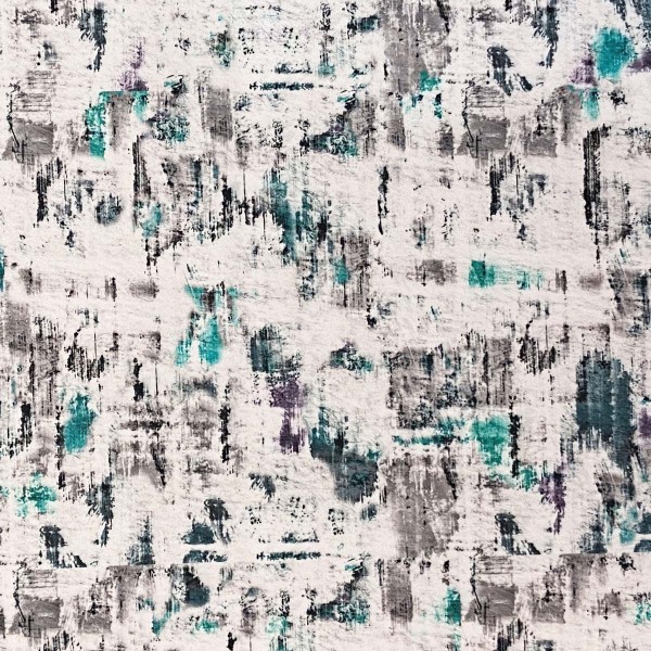 Maestro Kadinsky Blue Abstract Velvet Fabric - MAE3374 Cristina Marrone