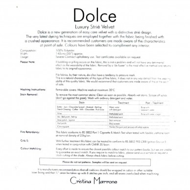 Dolce Clay Strie Velvet Upholstery Fabric - DOL3480