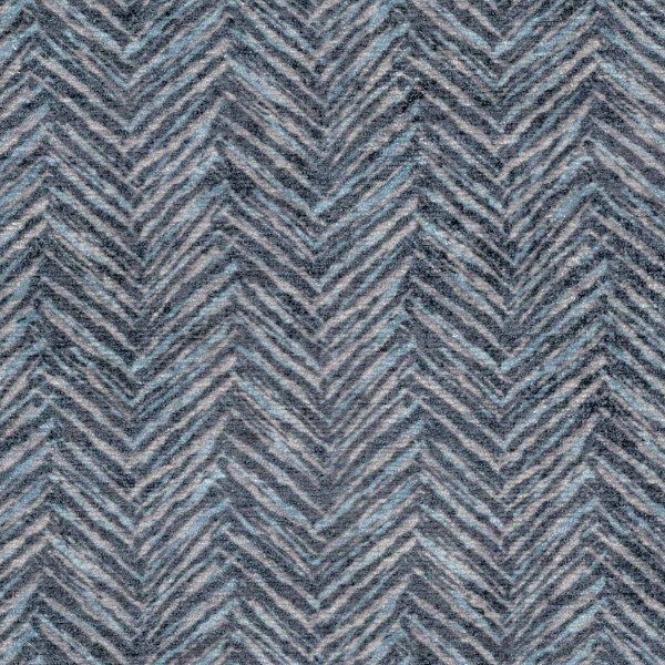 Accento Chevron Charcoal Navy Upholstery Fabric - ACC3102