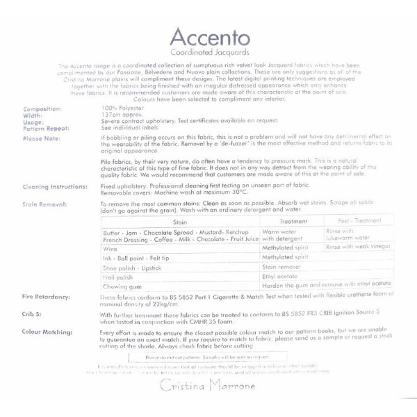 Accento Chevron Blue Upholstery Fabric -Instructions