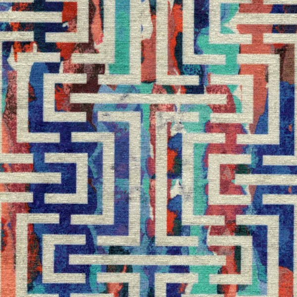 Accento Maze Rainbow Fabric - ACC3112 Cristina Marrone