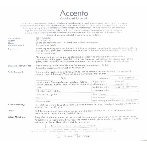 Accento Geometric Orange Fabric - ACC3118 Cristina Marrone