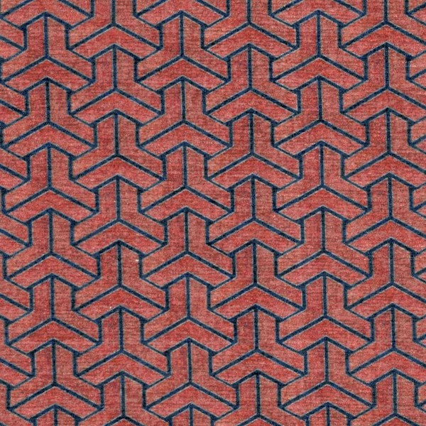 Accento Geometric Orange Upholstery Fabric - ACC3118