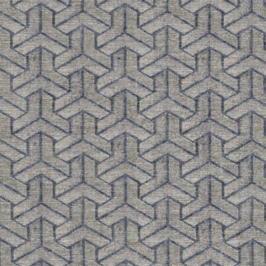 Accento Geometric Grey Blue Fabric - ACC3120 Cristina Marrone