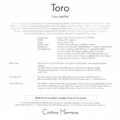 Toro Truffle Ultra Hard-Wearing Faux Leather - TOR3238