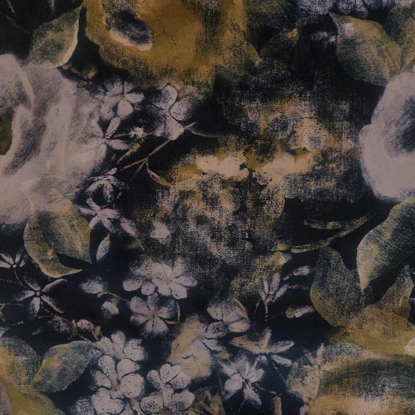 Prints Vol 1 Blossom Olive Velvet Upholstery Fabric