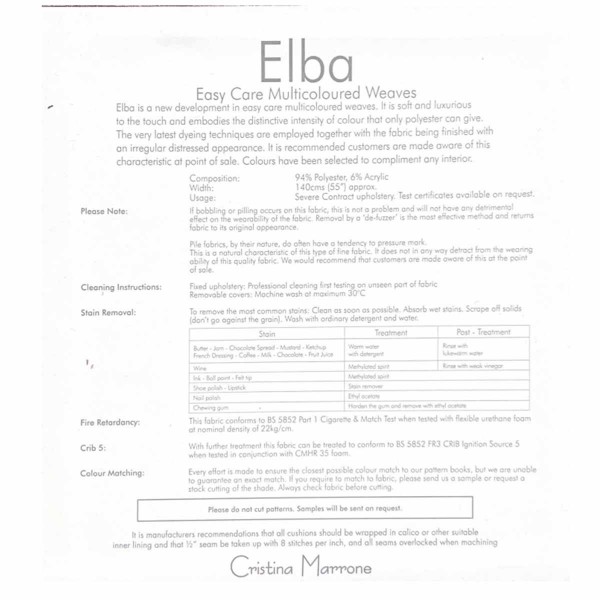 Elba Tawney Weave Fabric - ELB3525 Cristina Marrone