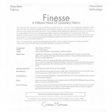 Finesse Teal Easyclean Cotton Upholstery Fabric - FIN2813