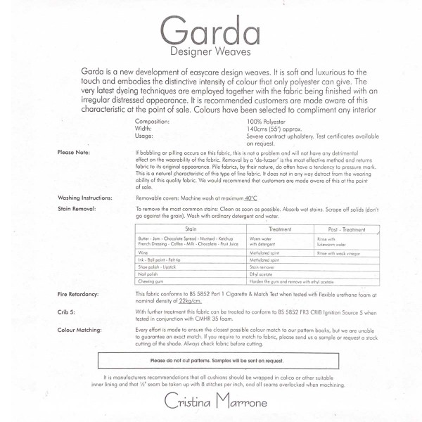 Garda Ivory Weave Fabric - GAR2196 Cristina Marrone