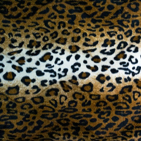 Leopard Print Faux Fur Fabric - Fire Resistant