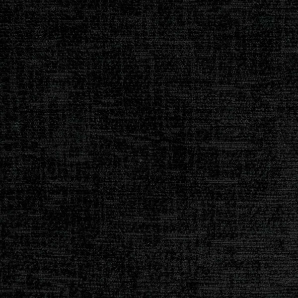 Carlton Black Modern Chenille Upholstery Fabric