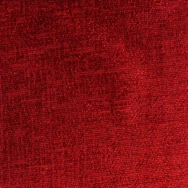 Carlton Red Modern Chenille Fabric | Beaumont Fabrics