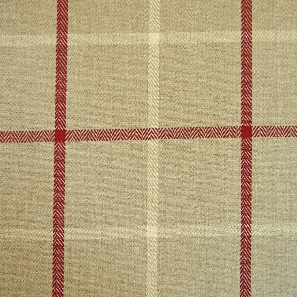Piazza Natural Window Pane Upholstery Fabric - PIA1615 | Beaumont Fabrics