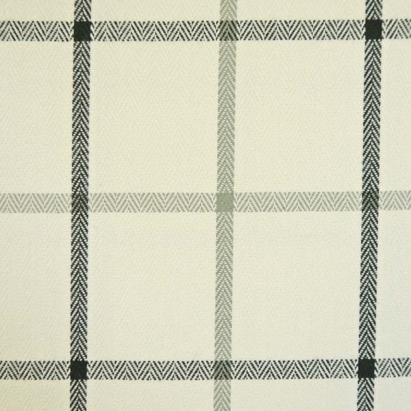 Piazza Snow Window Pane Upholstery Fabric - PIA1621 | Beaumont Fabrics