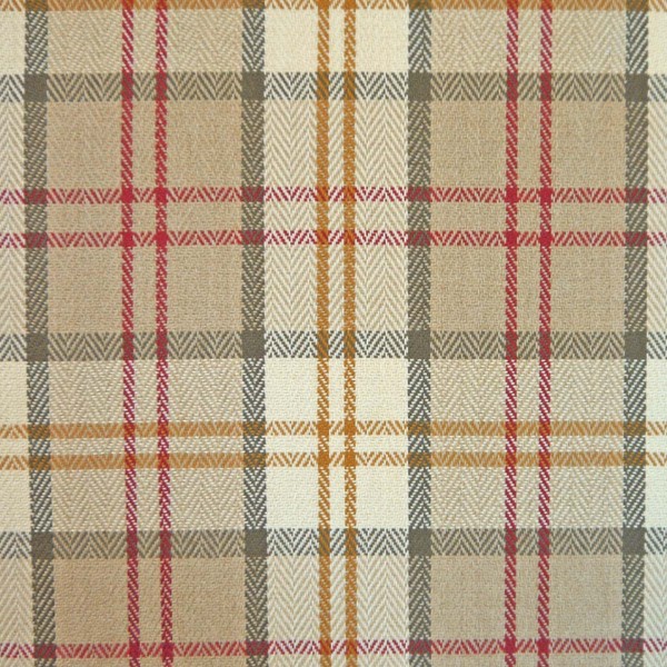 Piazza Natural Plaid Upholstery Fabric - PIA1627 | Beaumont Fabrics