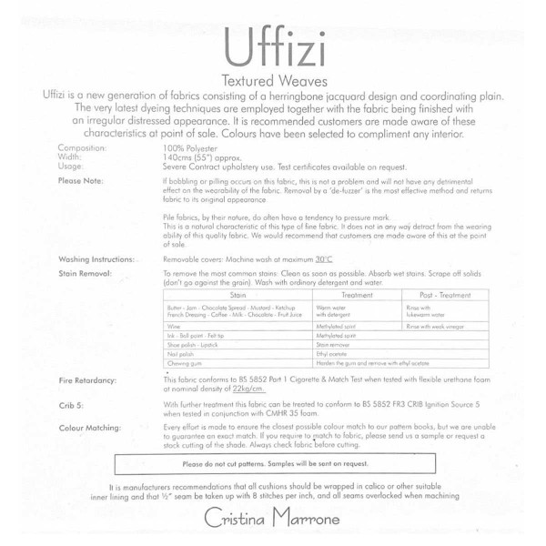 Uffizi Stone Plain Jacquard Upholstery Fabric - UFF3570