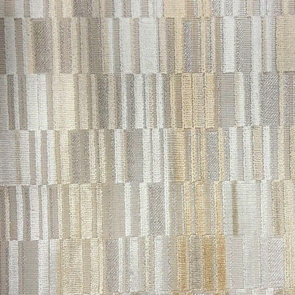 Venezia Oyster Geometric Stripe Upholstery Fabric - VEN3722