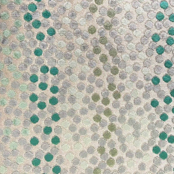 Venezia Jade Geometric Spot Upholstery Fabric - VEN3733