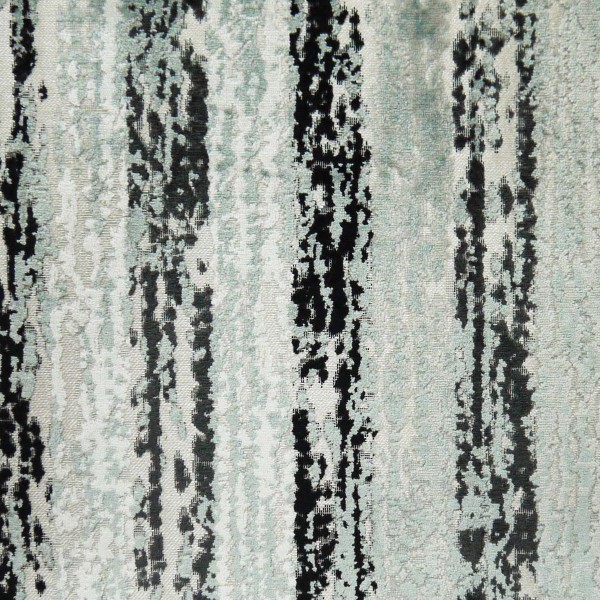 Venezia Black Distressed Stripe Upholstery Fabric - VEN3745