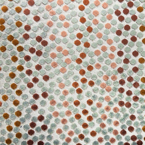Venezia Copper Geometric Spot Upholstery Fabric - VEN3738