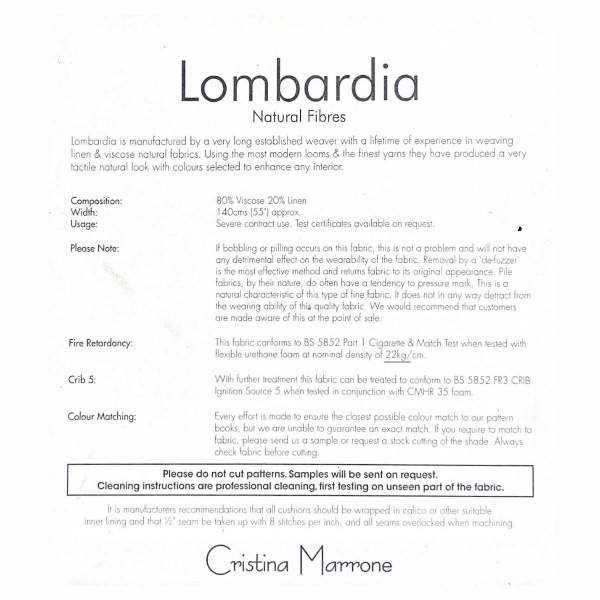 Lombardia Shiraz Linen-Blend Natural Upholstery Fabric - LOM2324