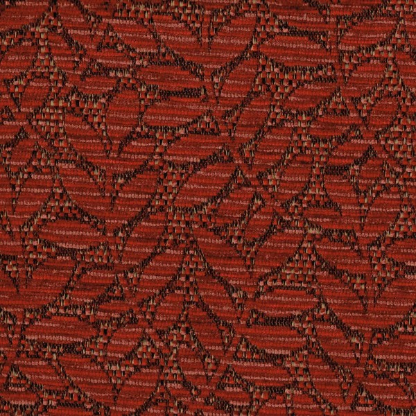 Zaffiro Russet Floral Jacquard Weave Upholstery Fabric - ZAF2419 Cristina Marrone