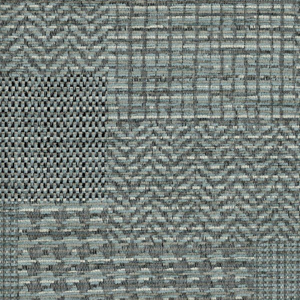 Zaffiro Dove Patchwork Jacquard Weave Upholstery Fabric - ZAF2434