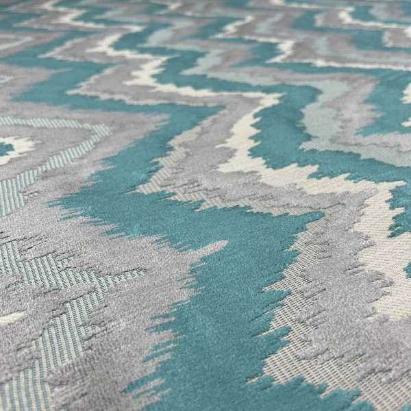 CLEARANCE Teal Wave Luxury Upholstery Fabric SR17324 - 2.1 Metres