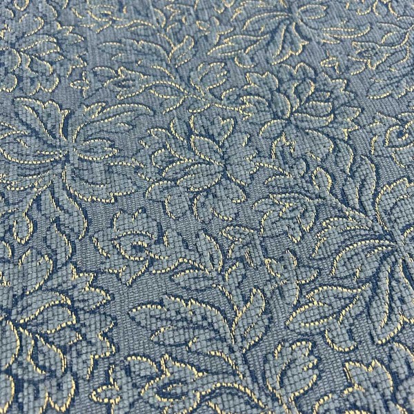CLEARANCE Pastel Blue & Cream Floral Upholstery Fabric - 3.7 Metres