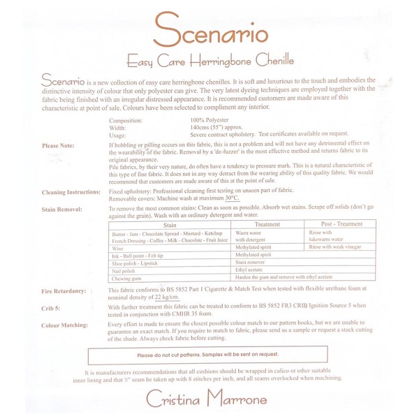 Scenario Raven Herringbone Chenille Upholstery Fabric - SCE2101