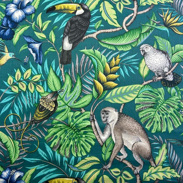 Rainforest Lagoon Cotton Upholstery Fabric