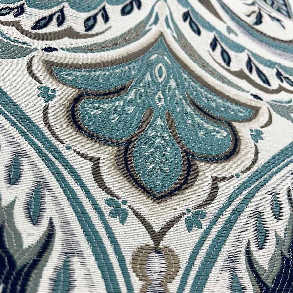 Hidcote Prussian Ornate Upholstery Fabric