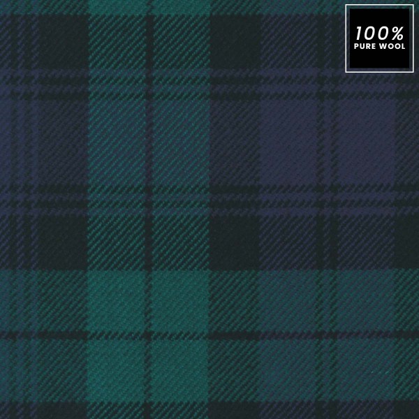 Tartan Black Watch 100% Pure Wool Upholstery Fabric